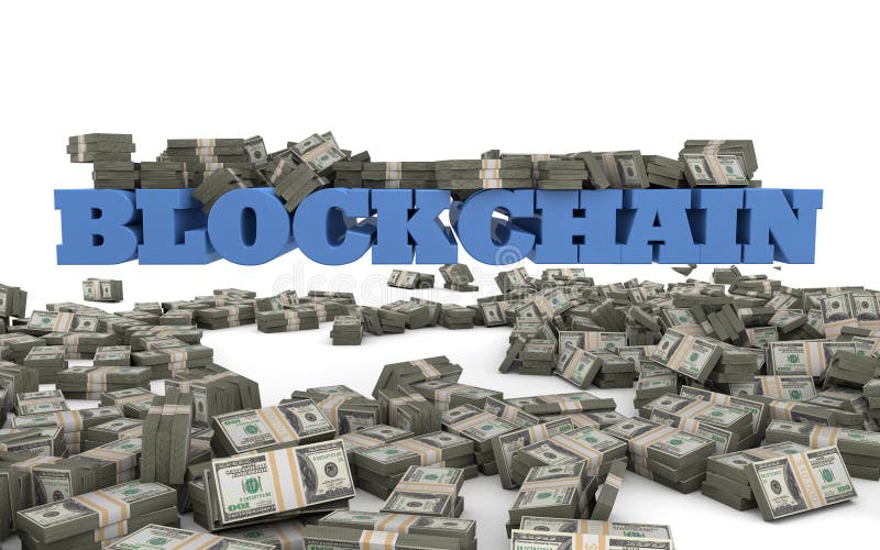 Blockchaintechnologie en investering vector illustratie