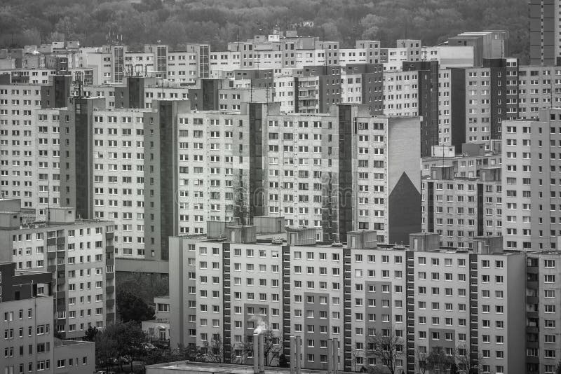 Blocks of flats from soviet communism era in Bratislava, Slovak Republic