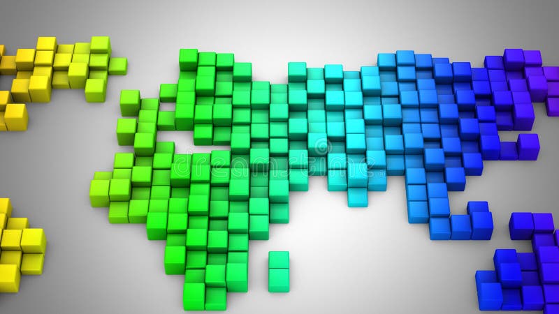 Blocks Form a Map of the World