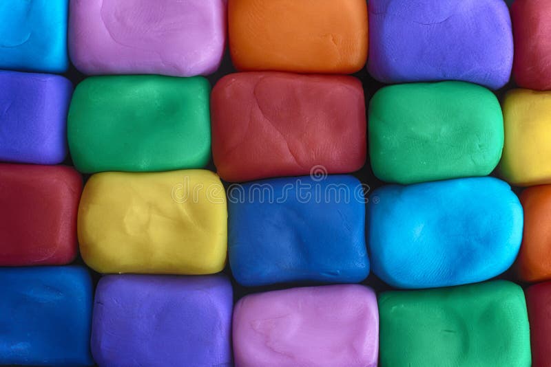 Blocks made out of plasticine stock image