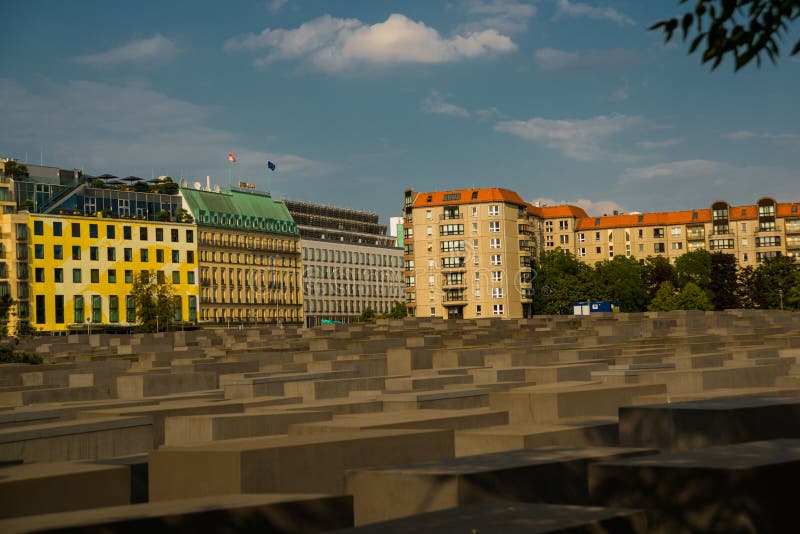 Blocks at the Memorial to the Murdered Jews of Europe in Berlin, Germany