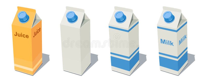 Bloco e suco do leite ilustração stock Bloco e suco do leite ilustração stock