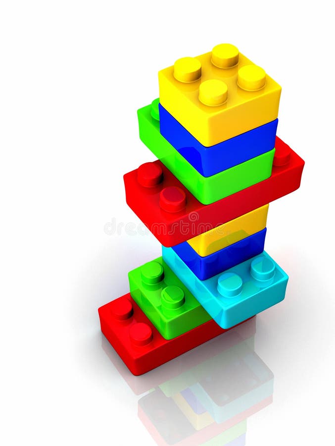 Blocos de brinquedo ilustração do vetor