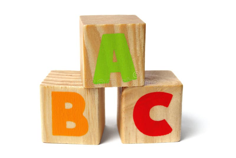 Blocs en bois avec des lettres d'ABC image libre de droits Blocs en bois avec des lettres d'ABC image libre de droits