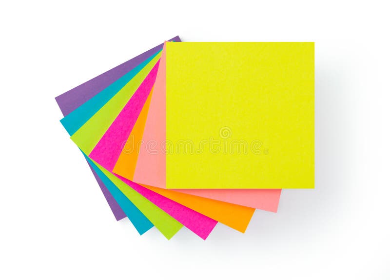 Blocs-notes collants de post-it multicolore photos libres de droits Blocs-notes collants de post-it multicolore photos libres de droits