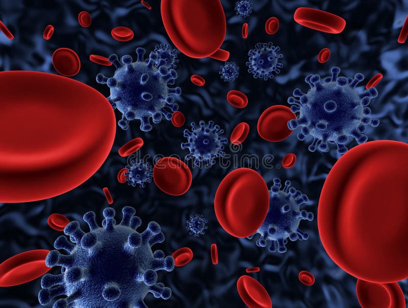 blodcellvirus royaltyfri illustrationer blodcellvirus royaltyfri illustrationer