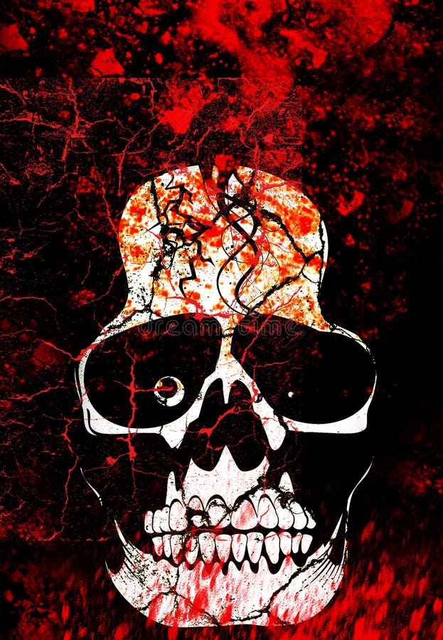 blodillustrationskalle royaltyfri illustrationer blodillustrationskalle royaltyfri illustrationer