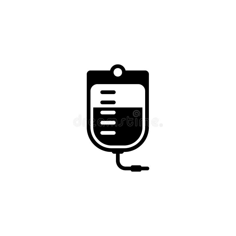 Bloedzak en de Medische Dienstenpictogram Vlak Ontwerp stock illustratie Bloedzak en de Medische Dienstenpictogram Vlak Ontwerp stock illustratie