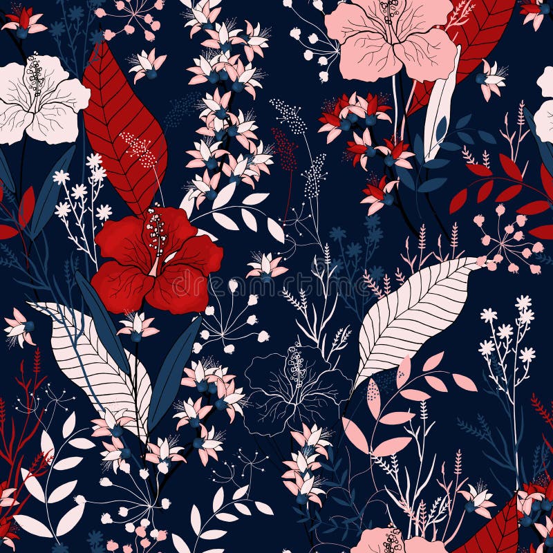 Bloeiende realistische geïsoleerde bloemen Getrokken hand Vectorillustra royalty-vrije illustratie Bloeiende realistische geïsoleerde bloemen Getrokken hand Vectorillustra royalty-vrije illustratie