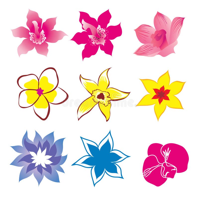 Bloem dset stock illustratie Bloem dset stock illustratie