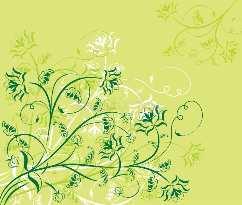Bloemen achtergrond, elementen voor ontwerp, vector stock illustratie Bloemen achtergrond, elementen voor ontwerp, vector stock illustratie