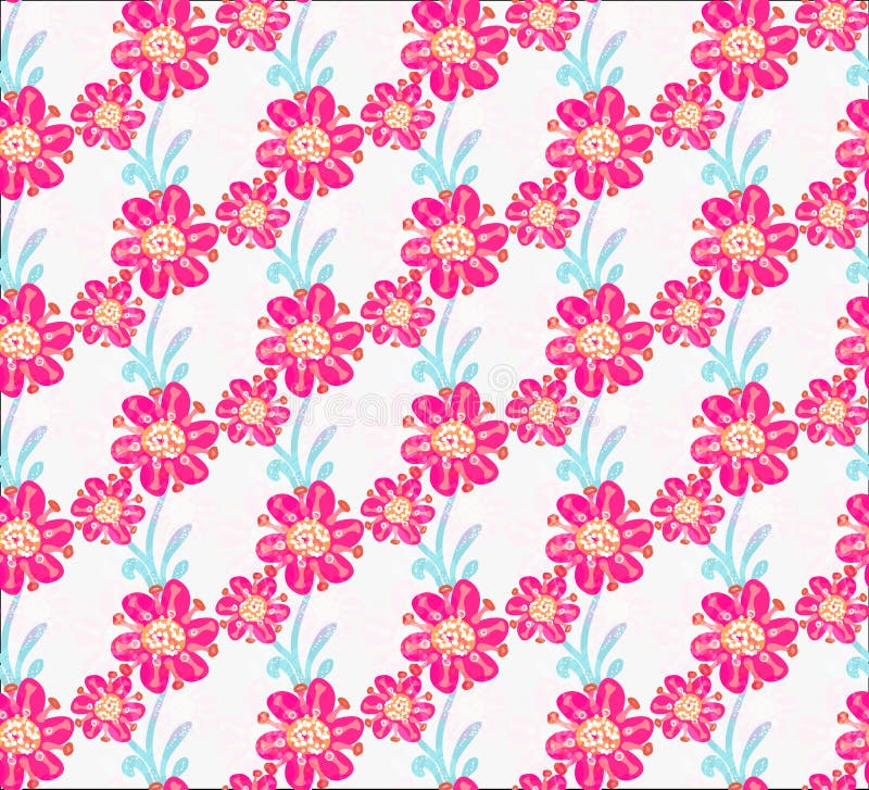 Bloemen naadloos patroon Hand getrokken creatieve bloemen Kleurrijke artistieke achtergrond met bloesem Abstract kruid stock illustratie Bloemen naadloos patroon Hand getrokken creatieve bloemen Kleurrijke artistieke achtergrond met bloesem Abstract kruid stock illustratie