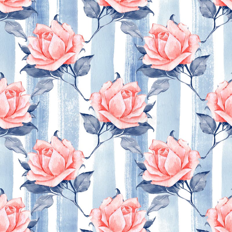 Naadloos bloemenpatroon met rozen 10 vector illustratie