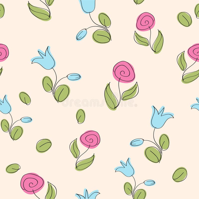Bloemen naadloze textuur. vector illustratie Bloemen naadloze textuur. vector illustratie