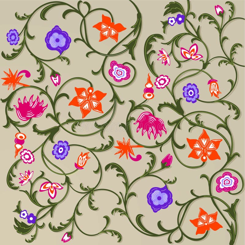 Bloemen patroon royalty-vrije illustratie Bloemen patroon royalty-vrije illustratie