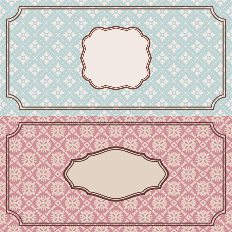 Bloemen retro frames vector illustratie Bloemen retro frames vector illustratie