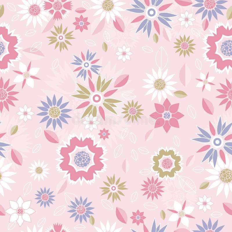 Texture of many different flowers on pink background. Texture of many different flowers on pink background