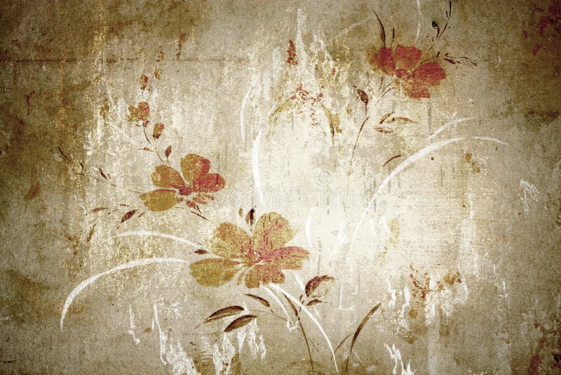 Bloemen uitstekend behang royalty-vrije stock afbeelding Bloemen uitstekend behang royalty-vrije stock afbeelding