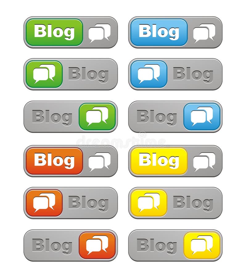 Blog button stock vector. Illustration of bandwidth, stylish - 17131651