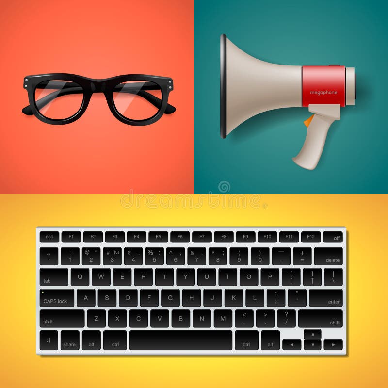 Blogging i pisać dla strony internetowej ilustracji Blogging i pisać dla strony internetowej ilustracji
