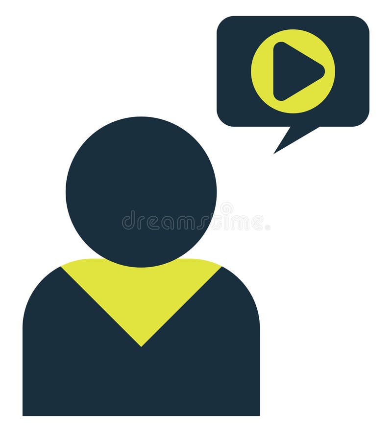 Blogsymbol. Vlog-Illustrationsvektor auf weißem Hintergrund