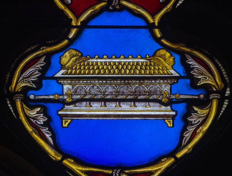Stained Glass 19th Century Of The Ark Of The Covenant Editorial Stock Blois France Stained Glass Th Century Ark Covenant Stained Glass Th Century Ark Covenant 368303599