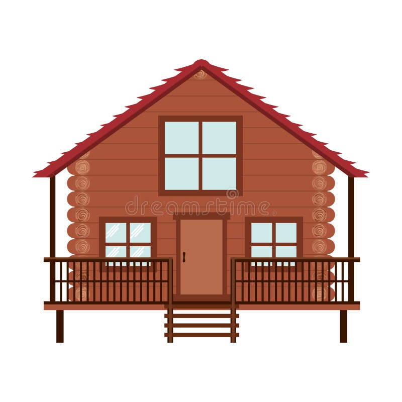  Blokhuispictogram vector illustratie