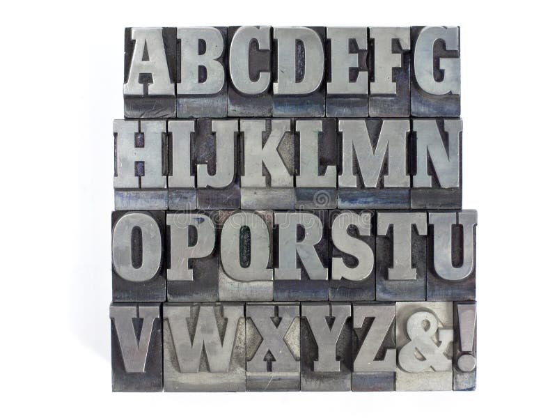 Blokletters stock afbeelding Blokletters stock afbeelding