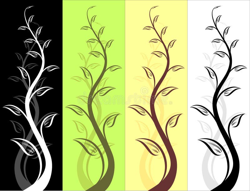 Blom- design royaltyfri illustrationer