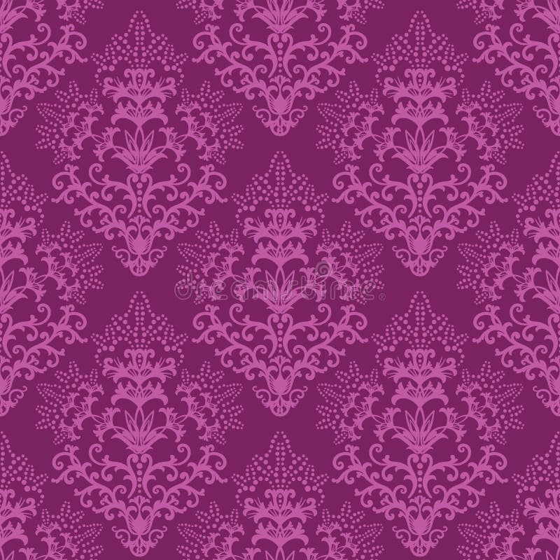 Blom- fuchsia purpur seamless wallpaper