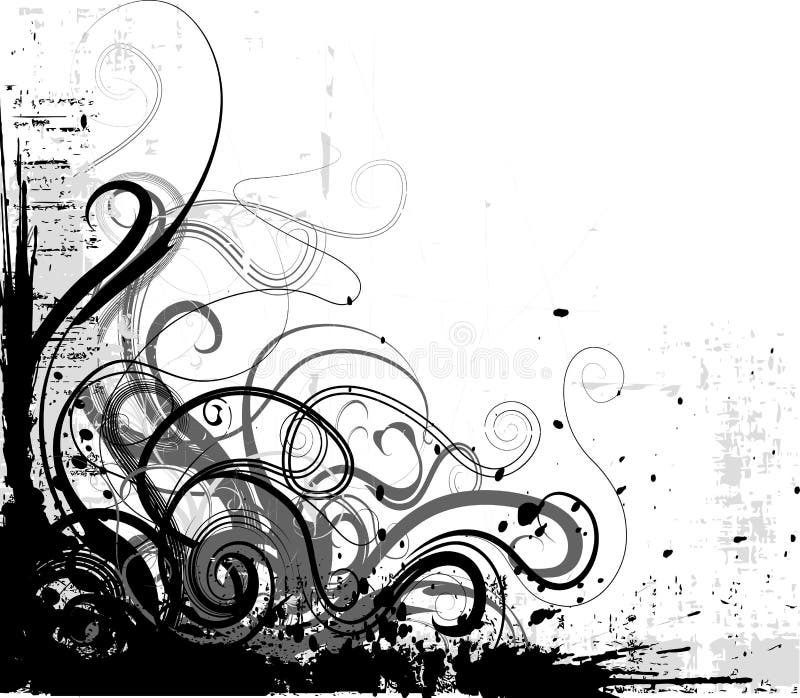 blom- grunge för hörn vektor illustrationer blom- grunge för hörn vektor illustrationer