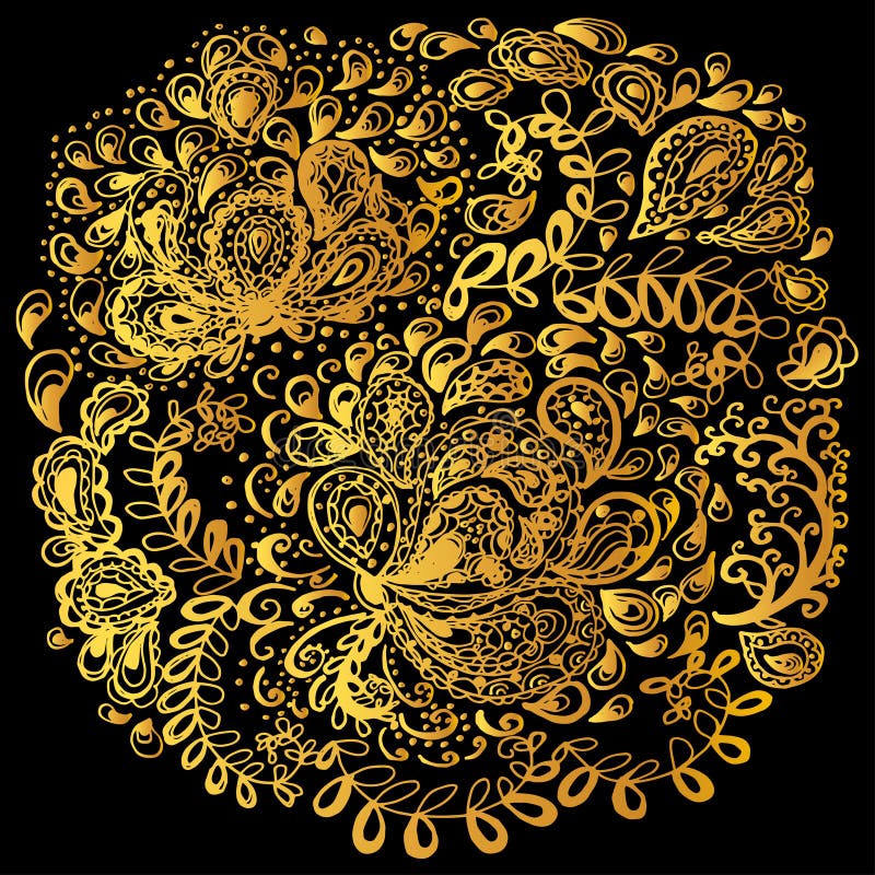 Blom- klottertatueringdesign royaltyfri illustrationer Blom- klottertatueringdesign royaltyfri illustrationer