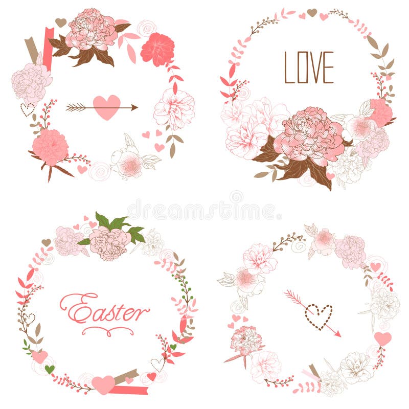 Blom- ramsamling stock illustrationer Blom- ramsamling stock illustrationer