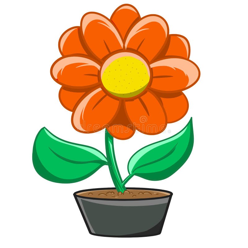 Illustration of flowerpot very beautiful. Illustration of flowerpot very beautiful