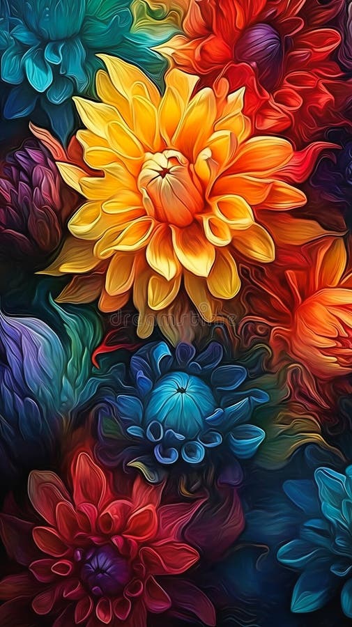 Blomkål : en bryggande hallucinogen palett royaltyfri illustrationer