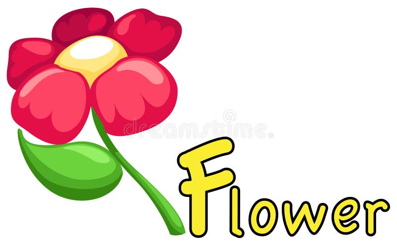 Blomma för alfabet f