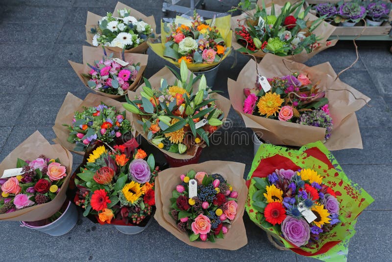 Blommabukettblomsterhandlare