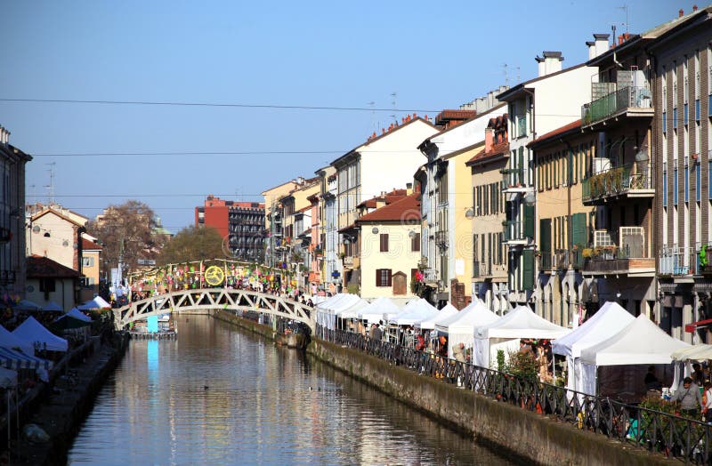 Blommamarknad, Milano royaltyfri bild
