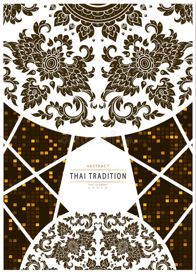 Blommar thai traditionsbakgrund stock illustrationer Blommar thai traditionsbakgrund stock illustrationer