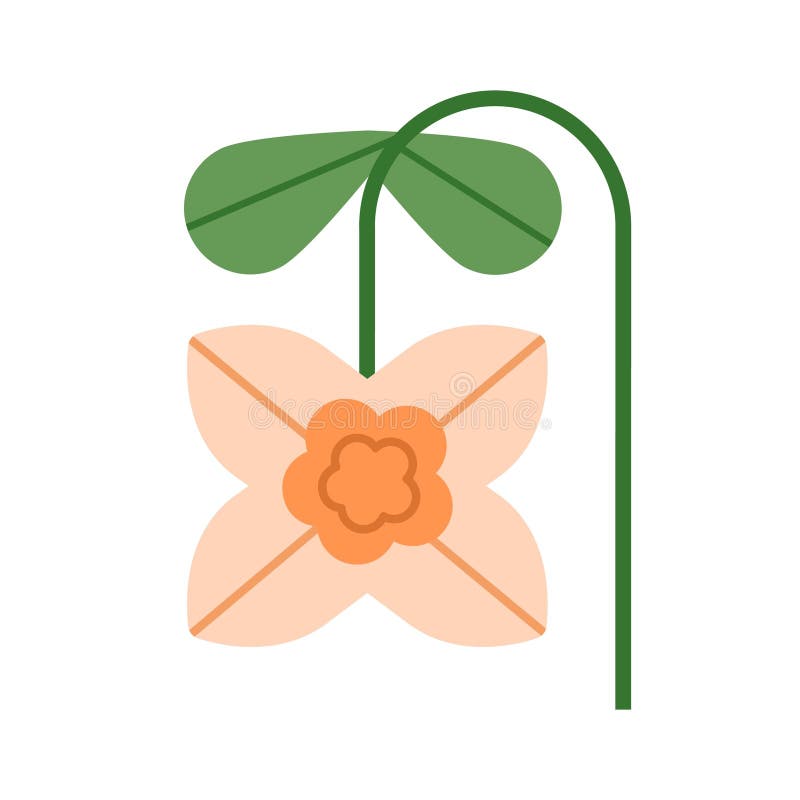 Blomplanta. Floral stamdaffodil blommar på böjd gren. Blockering av kvävgas med blad. stock illustrationer