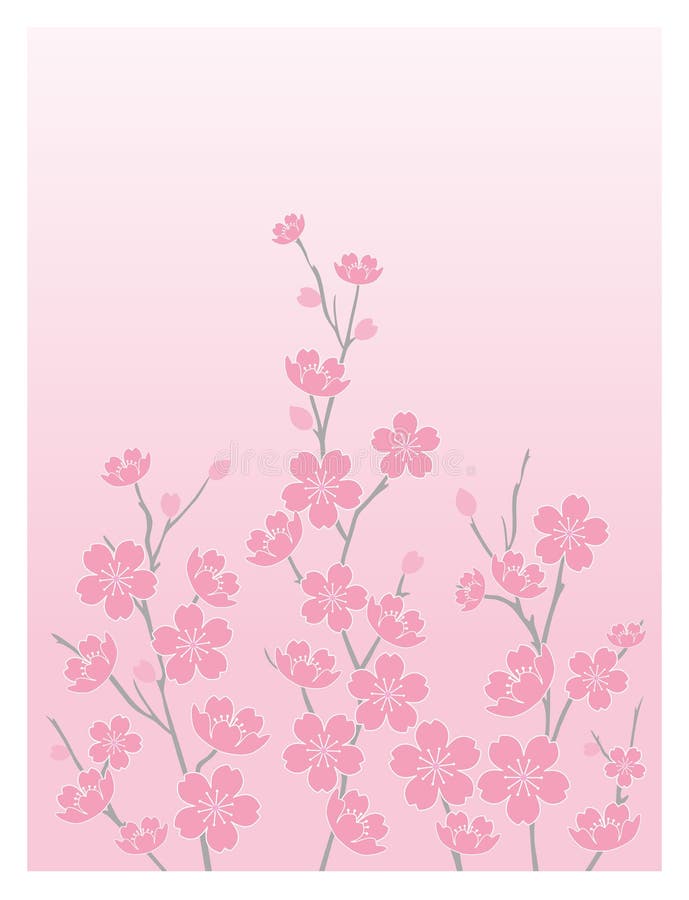 Blomstrar Cherryvertical stock illustrationer