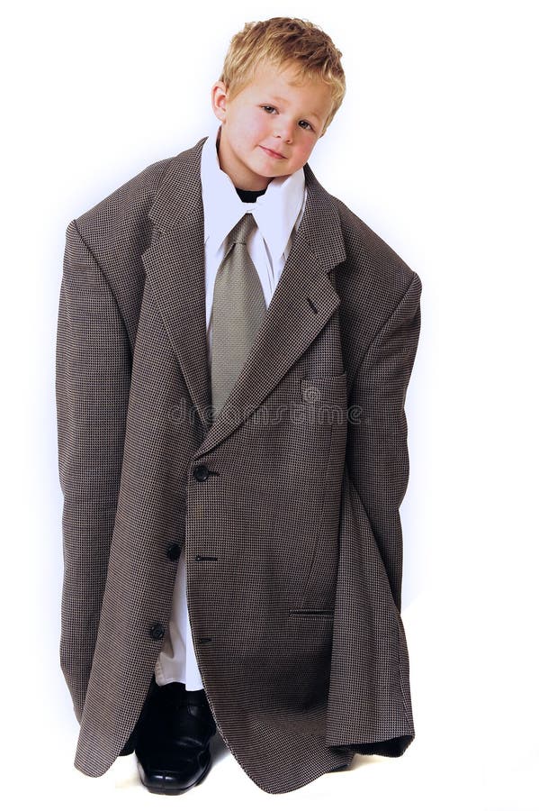 Blond Boy in business clothes