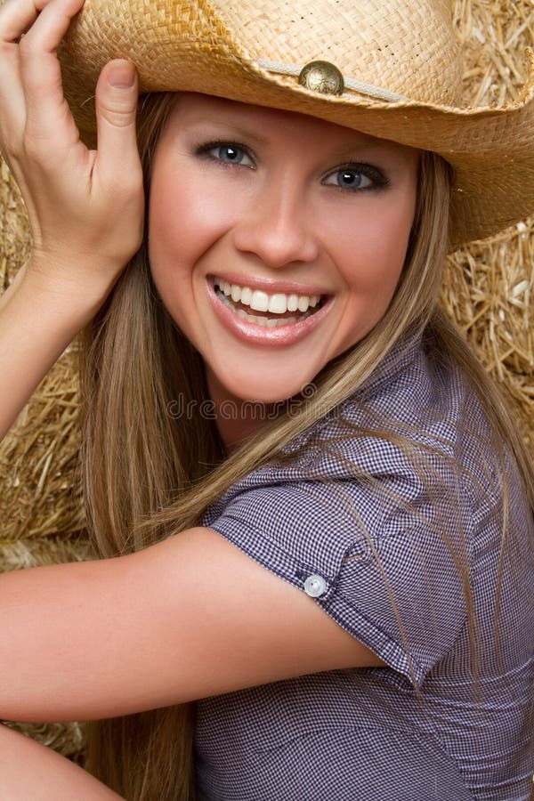 Blond country girl stock image. Image of dukes, field 7684959
