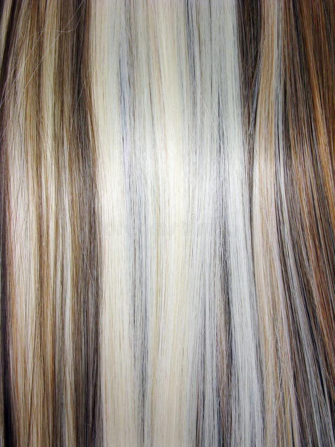 Blond and dark brown hair texture