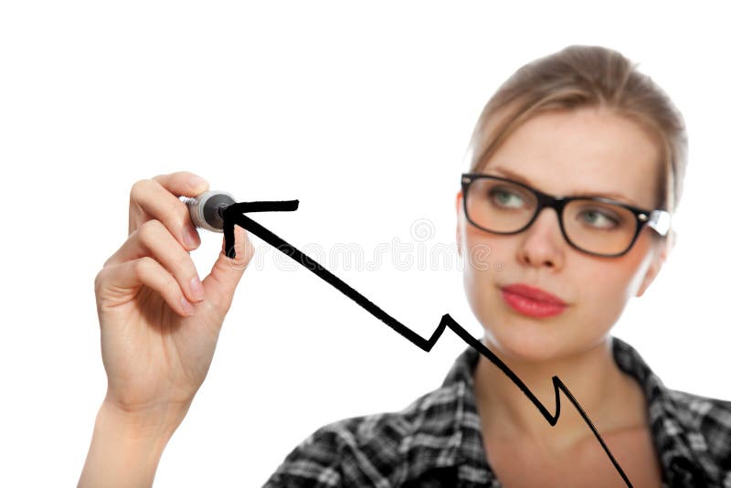 blond deltagare för flicka för diagramteckning arkivfoto blond deltagare för flicka för diagramteckning arkivfoto
