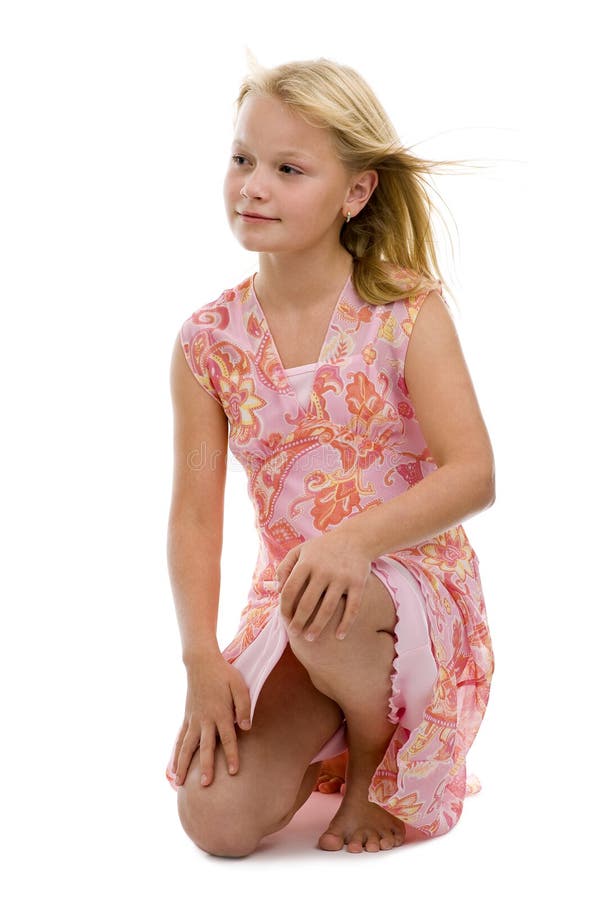 Preteen Posing In A Dress Stock Image Image Of Attractive