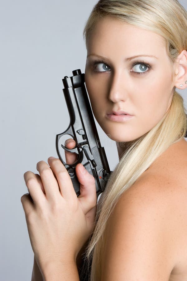 Gun Girl stock photo. Image of pretty, attractive, close - 10833398