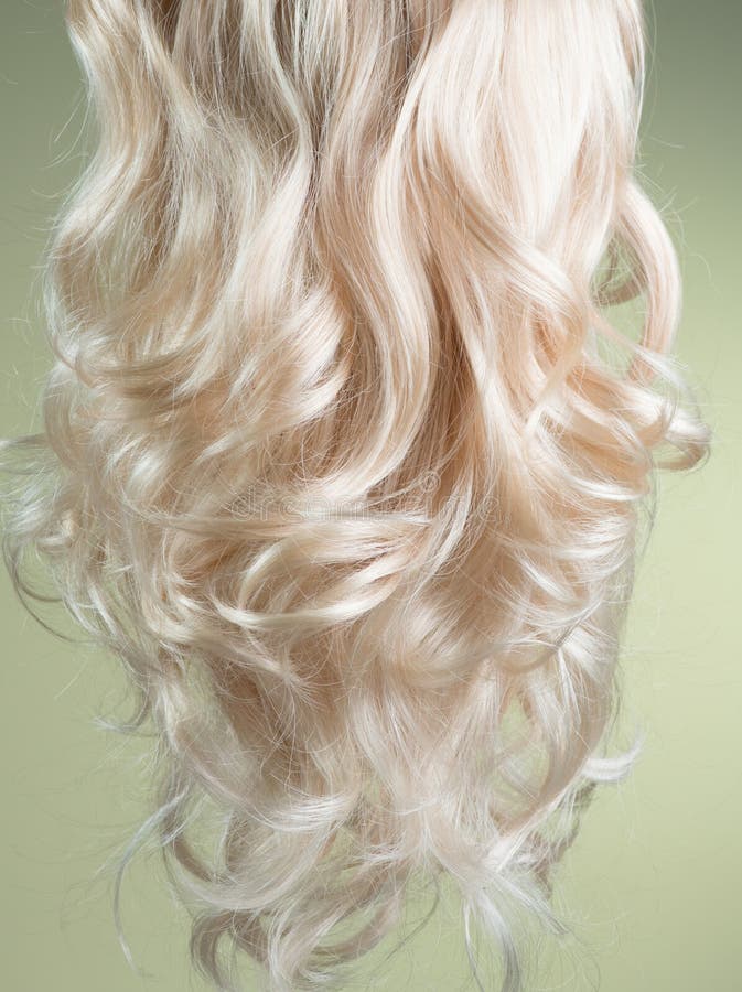 Blond Hair. Beautiful Healthy Long Curly Blonde Hair Close-up Texture Stock  Image - Image of backdrop, closeup: 182348763