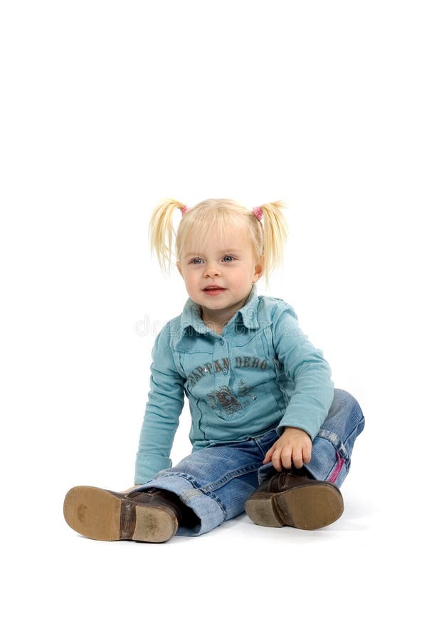Blond Little Girl stock image