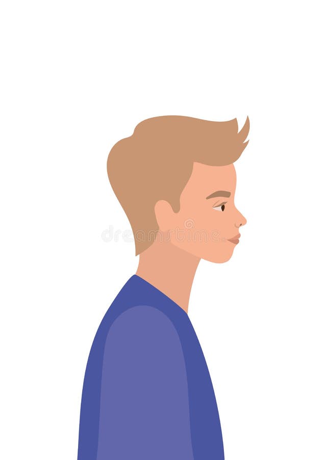 Blond Man Cartoon in Side View Vector Design Stock Vector - Illustration of lifestyle, fashion: 195813476 Blond Man Cartoon in Side View Vector Design Stock Vector - Illustration of lifestyle, fashion: 195813476